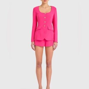 NWT Amanda Uprichard Kya Tweed Romper, Pink Color, Size Small